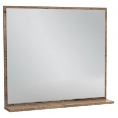 Miroir Vivienne sans éclairage cadre & tablette mélaminé 80 x 69,6 cm couleur Chêne tabac EB1597-E52 Jacob Delafon